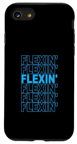 Blue Color Flexin' On Repeat Blue Graphic �X�}�z�P�[�X iPhone SE (2020) / 7 / 8 �p