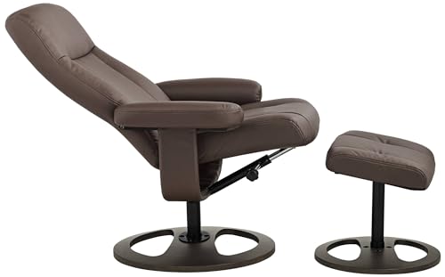 Modern Chocolate Faux Leather Recliner Chair for Home Relaxation