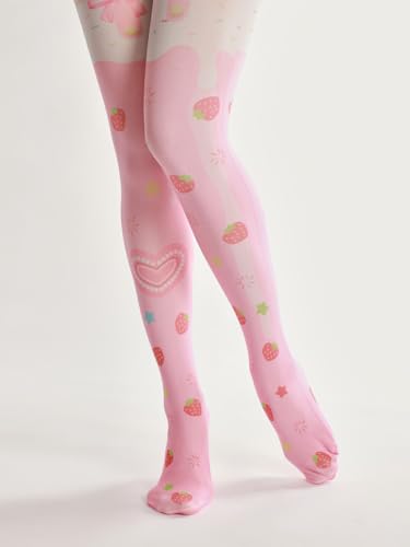 Cute Patterned Tights for Women, Fashion Y2k Kawaii Stockings Funky Tights Aesthetic JK Leggings Pantyhose Academia2
