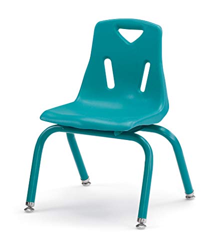 Image of Jonti-Craft Berries 8122JC1005 Stacking Chair with Powder-Coated Legs, 12 inch Height, Teal