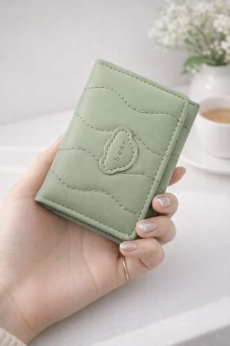 Image of Valerie Wallets for Women Leather Cute RFID Blocking Small Bifold Wallet with Zipper Coin Purse for Girls and Ladies Women's Wallet (Green)