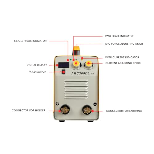 Image of GB KORE ARC 300DL Inverter Welding Machine | 300A Output | Tubelor IGBT ARC Welder | Dual Input (Single & Two Phase) | VRD & Arc Force | Supports 1.6-3.15mm Rods | Lightweight & Compact