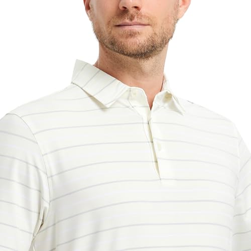 Rouen Mens Golf Shirt Moisture Wicking Dry Fit Performance Stripe Casual Collared Short Sleeve Golf Polo Shirts for Men4