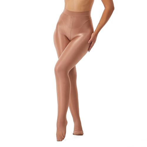 Image of Frola Shaping Tights for Women 70D Shimmery Pantyhose for Dance Ballet Glitter Socks