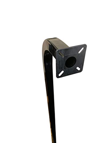 Gate Entrance Intercom Pedestal 72” In Ground Burial Heavy Duty 13” Sweep Gooseneck Mount 2 Universal Mounting Post Gate Entry 14 ga Steel for Gate Access Control Keypads and Card Readers –Eagle EG092
