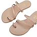 Trary Nude Flat Sandals, Miami Toe Loop Strappy Sandals, Dressy Summer Flip Flops Strappy Dressy Summer Slides for Beach Travel Size 7.5