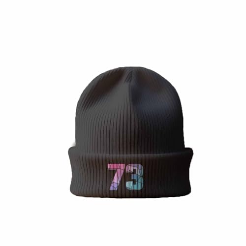 Bonnet 73 Number cuffed beanie gris foncé hiver pour homme et femme