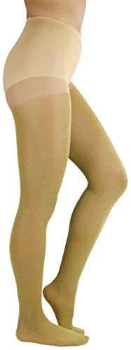 Image of ToBeInStyle Women's Shine & Shimmer Metallic Pantyhose Opaque Lurex Tights