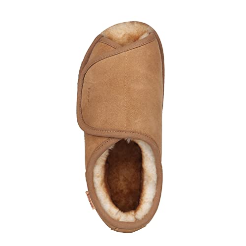 PAMIR Men's Ajustable Sheepskin Open Toe Slippers with Memory Foam Indoor Outdoor - Image 4