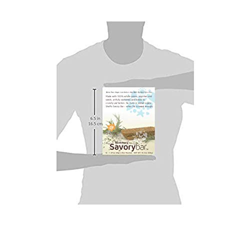 Sheffa Savory bar Rosemary Seasoning 1.27 Oz (12 Pack) Sugar Free, Low Sodium, Kosher, Vegan Kind Healthy Crunchy Snack Bars for Weight Watchers, Keto, Natural Protien Energy, Breakfast Lunch Bread