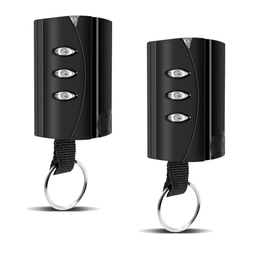 2PCS Mando Puerta Garaje 433.92 MHz, Mandos Puertas Automáticas Clonador Compatible con PUJOL VARIO BLACK, MARS y OCEAN, Mando Garaje Universal 3 Canales Fácil de Programar