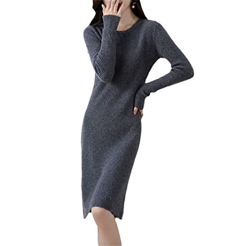 Robe pull droite en laine pour un style midi décontracté au bureau