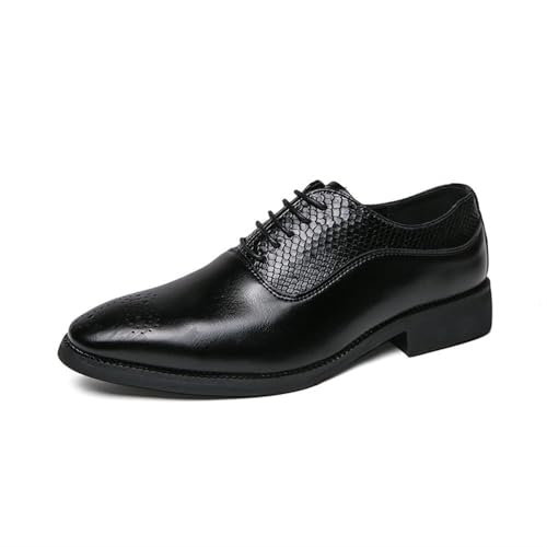 Men's Lightweight Dress Shoes Formal Work Pointed Toe Summer Lace Up Wedding and Party Oxford Shoes