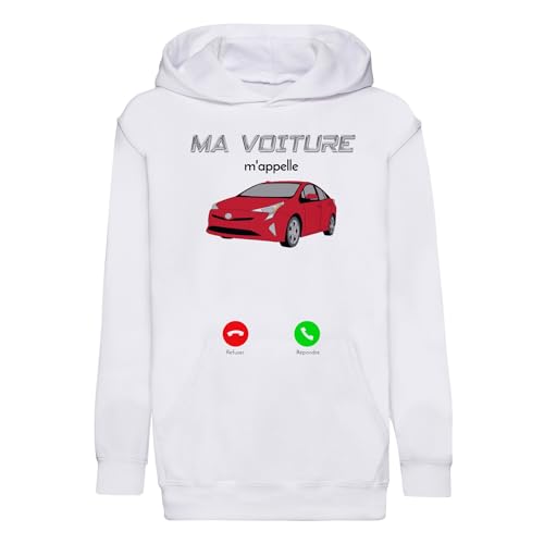 Sweat à capuche enfant passion voiture cadeau idéal pour petit mordu d'auto