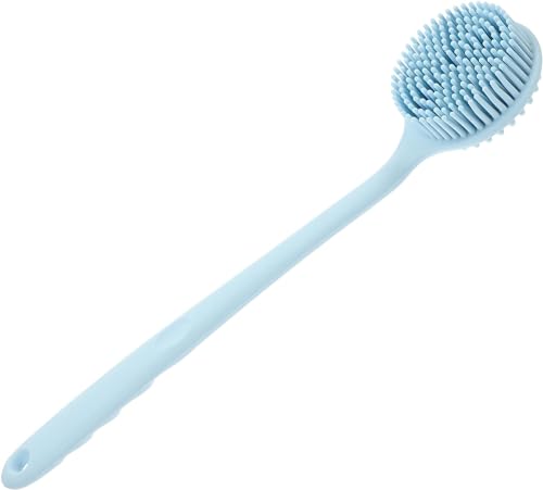 Image of RENESMEE Massage Brush Bathing Brush Practical Back Cleaning Scrubber Silicone Bath Brush Multi-Function Body Long Handle Double-Sided Shower Brush Back Massage Exfoliation Wisp Body Scrub Brush