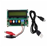 Gettimore Medidor digital LC para prueba de inductancia de capacitancia 1pF-100mF 1μH-100H con pantalla LCD 1602, verde, para LC100A