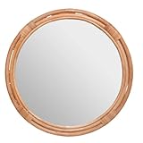 Matière du cadre : Rotin Atmosphera - Miroir Farah - rotin D60 cm
