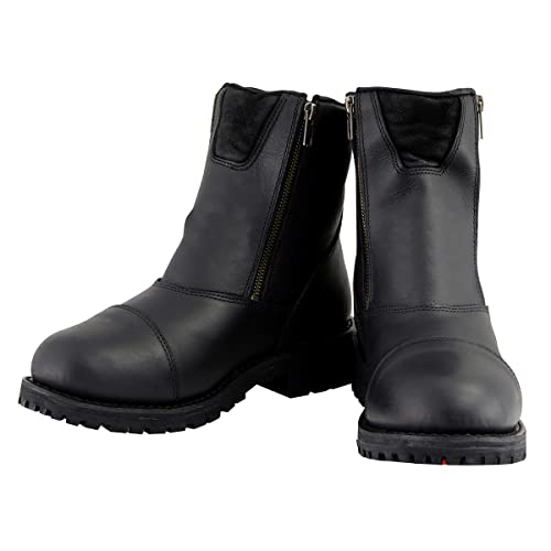 Image of Milwaukee Leather Premium Black Leather Motorcycle Riding Boots for Women Collection MBL - 9.5