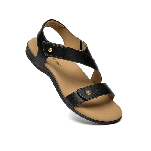 Athlefit Women's Comfortable Orthopedic Sandals with Arch Support Adjustable Walking Casual Orthotic Sandals3