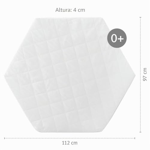 Miniatura 2 de Roba Colchón Para Parque Bebé Hexagonal - Diámetro 120 Cm - Núcleo De Espuma De Pu Transpirable - Funda Acolchada Y Desmontable Con Cierre De Cremallera