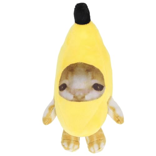 Keenso Banana Cat Plush Toy Cute Soft Stuffed Animals Toy for Home Decor Plush & PP Cotton Material (20cm)