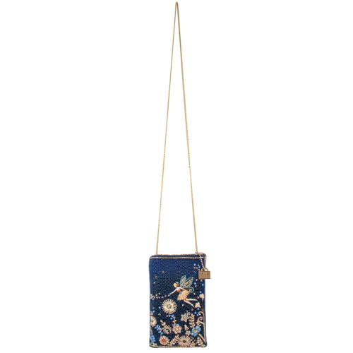 Mary Frances Fairy Dust Crossbody Phone Bag, Blue/Gold2