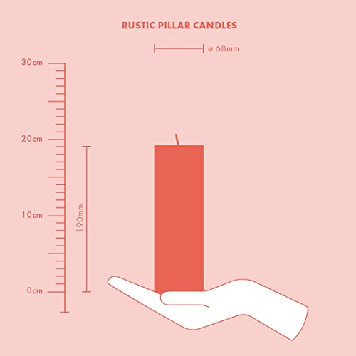 Bolsius Rustic Pillar Candle - Cream - Pack of 4 - Long Burning Time of 85 Hours - Household Candle - Interior Decoration - Unscented - Natural Vegan Wax - No Palm Oil - 19 x 7 cm - Image 6