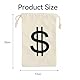 Beutel Mit Dollarzeichen,17×25cm Drawstring Closure Geldsack Kostüm,USD Logo Geldsack Dieb Kostüm Zubehör,Fine Fabric Geldsack Mit Dollarzeichen,für Karneval Halloween Kleidung Cosplay