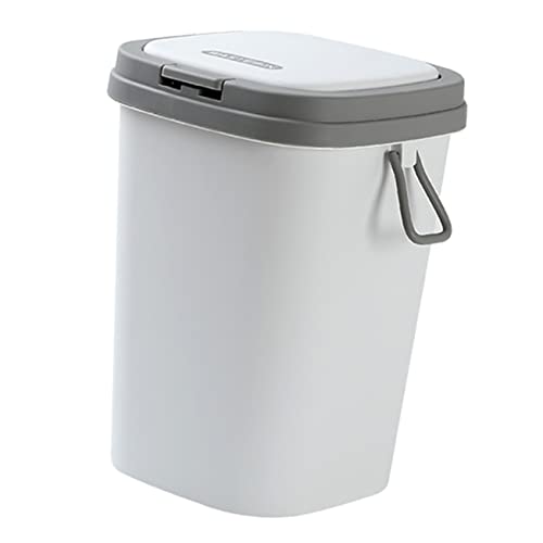 Caneca de basura rectangular con tapa estilo nórdico 10L