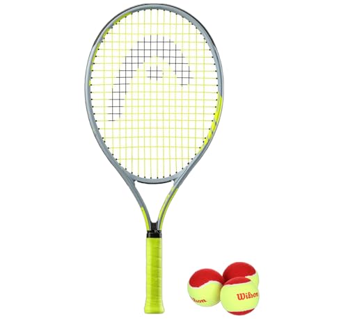HEAD Extreme Junior Tennis Racket, inc Protective Cover & 3 Tennis Balls (Various Sizes) (19")
