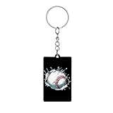 portachiavi in acrilico con stampa baseball portachiavi personalizzati tag chiave stampati con anello regali unici di fascino