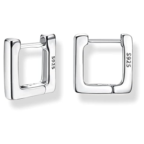 Milacolato 925 Sterling Silver Huggie Earrings Cover