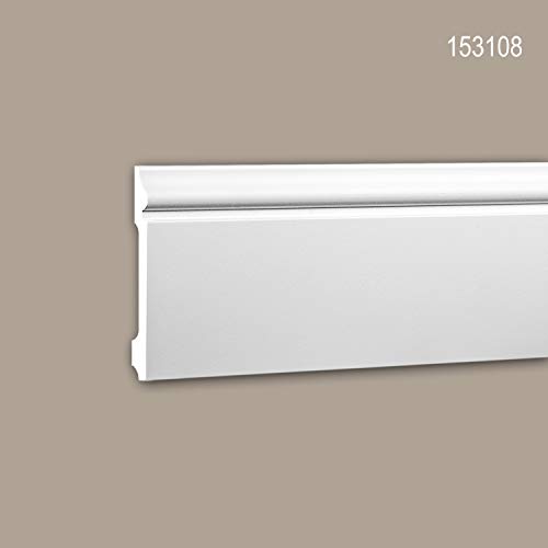 Plinthe Profhome 153108 en mousse de polyuréthane rigide de 200 cm arrondi - 4