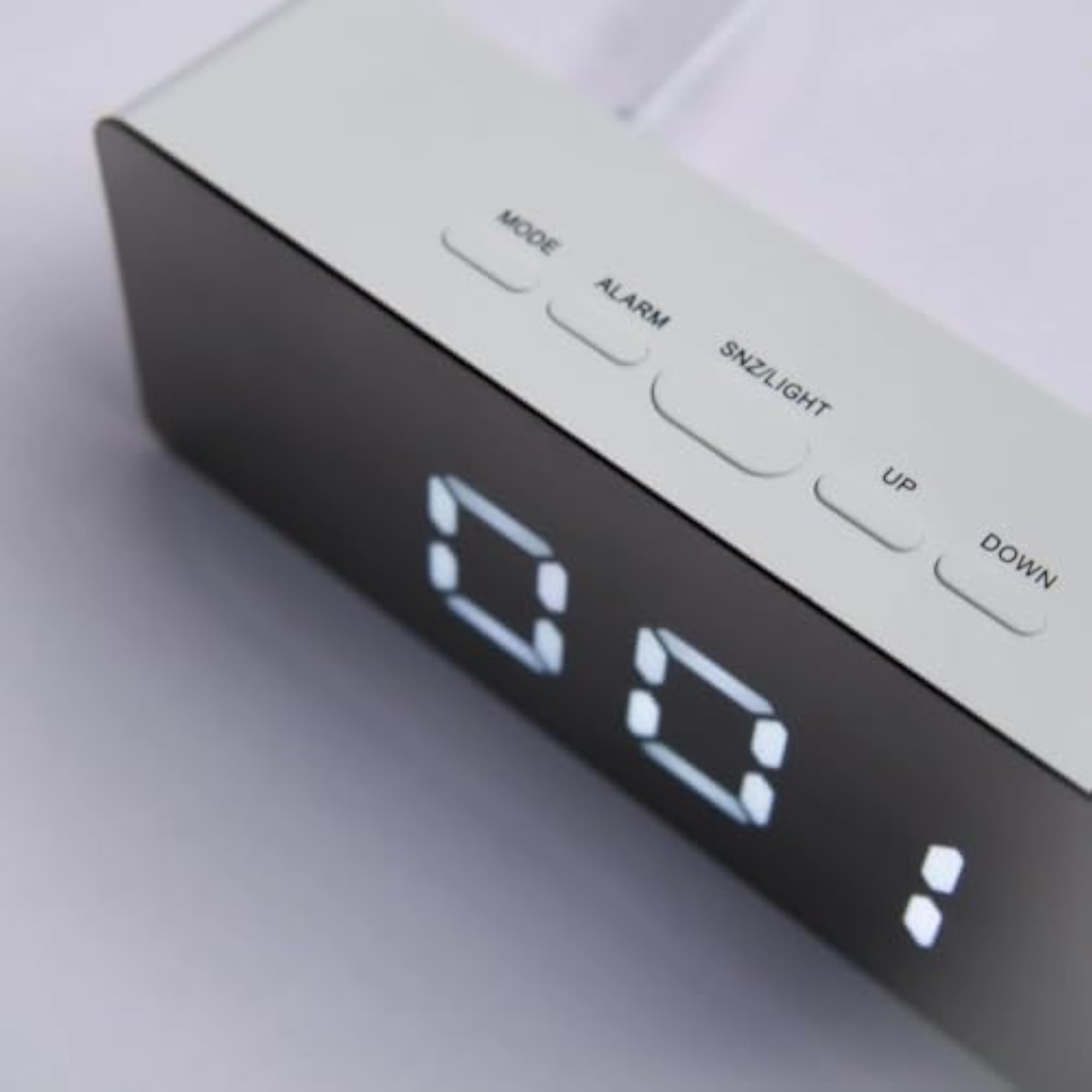 Digital Mirror Alarm Clock with Temperature & Date Display