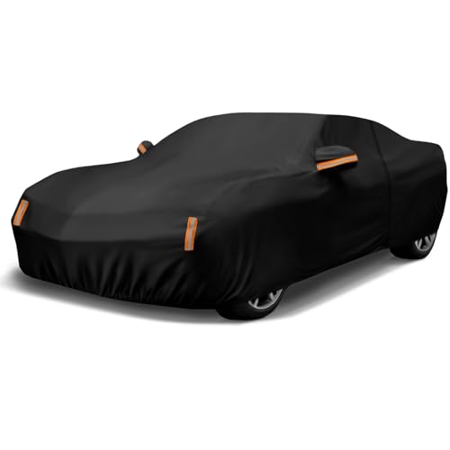 Car Cover Custom Fit for Chevy Camaro 2010-2026, Outdoor Waterproof All Weather Heavy Duty Full Exterior Cover for Sun Rain Snow UV Dust Protection with Door Zipper