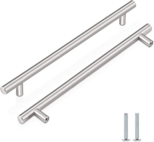 Image of CCHONG 2 Pack Kitchen Cupboard Handles Stainless Steel Kitchen Door Handles Brushed Cabinet Handles Wardrobe Drawer (2 Pack Silver, Hole Centre 160mm)