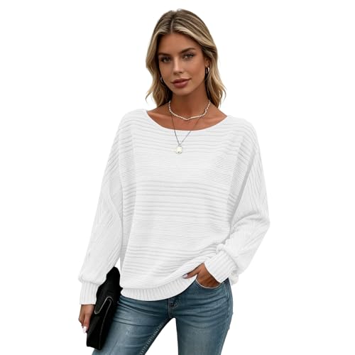 Image of Women's Batwing Tunic Tops, Long Sleeve Shirts Blouses, Business Casual Sweater for Office Work