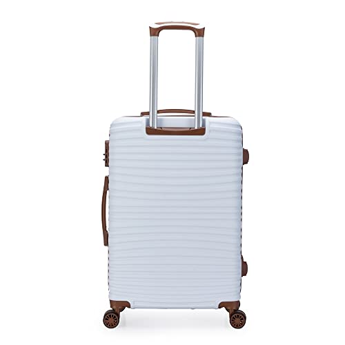 Kit 3 Malas de Viagem Swissport Executiva Giratória 360° ABS Anti Furto (Branco)