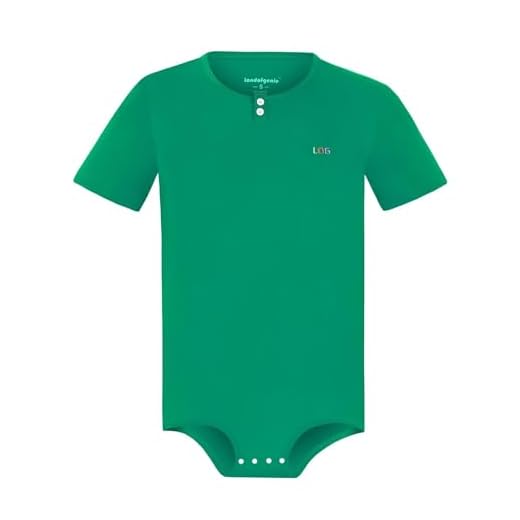 Landofgenie Body masculino de manga curta, pijama, macaquinho, camiseta plus size, Verde, GG
