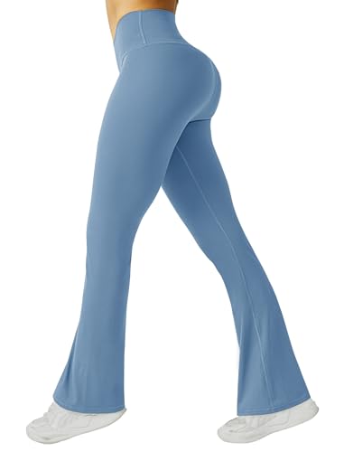 Friptspyg Damen Hose Stretch Yogahose Causal Arbeits Hosen High Waist Freizeithose Business Schlaghose Flared Leggings Sporthose, Himmelblau 2XL Friptspyg Damen Hose Stretch Yogahose Causal Arbeits Hosen High Waist Freizeithose Business Schlaghose Flared Leggings Sporthose, Himmelblau 2XL