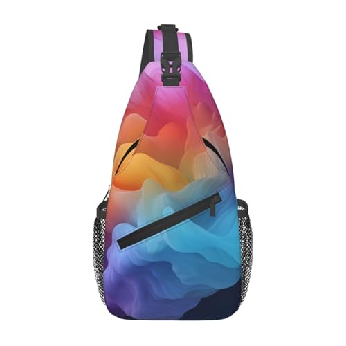 Bolso Sling unisex color negro para senderismo y viaje