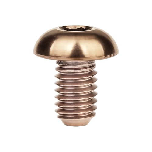 Image of Titanium Bolt M3 8 10 12 15mm Allen Key Head Screws for Bicycle Pack of 4 (Bronze, M3x8mm)