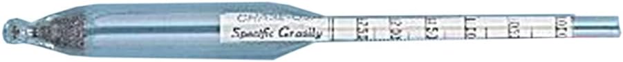 Chase Instruments 1992 Heavy Liquid Specific Gravity Hydrometer, 1.200-1.400mm Graduation Range, 0.002mm Interval