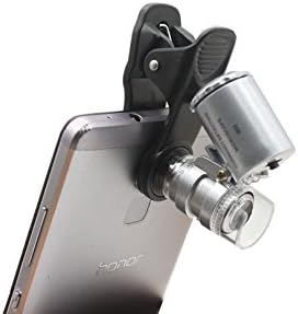 60X Zoom Mobile Phone Camera Optical LED UV Clip Magnifier Microscope Micro Lens