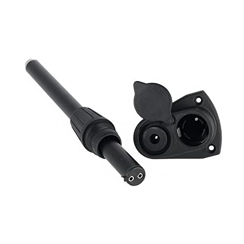 wellenshop LED Rundumleuchte Navigationslicht Positionslampe Boot Schiff mit Mast Größe 60 cm steckbar schwarz