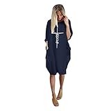 ss Kleid Damen Midi-Kleid Kleid mit Ausgestelltem Rock Damen Enges Kleid mit Lurex Damen Frühling Sommer Elegant Bodycon Jeanskleid Langarm Rundhals Knopf Knielang Epaulet Denim Blusekleid Partykleid Cocktail Kleid Mit Gürtel Damen Ärm