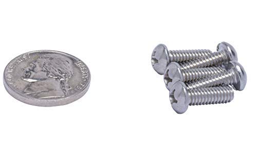 1/4"-20 X 3/4" Stainless Phillips Round Head Machine Screw, (25pc), Coarse Thread, 18-8 (304) Stainless Steel, by Bolt Dropper