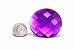 60mm Purple Amethyst H105 Flat Back Round Acrylic Gems High Quality Pro Grade Individually Wrapped - 2 Pieces