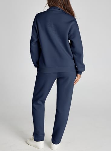 Herseas Lounge Sets for Women Button Fall 2 Piece Outfits Sweatsuits Long Sleeve Fleeced Travel Suits Fashion Clothing3