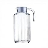 Luminarc Quadro, Jarra De Vidrio Con Tapa Para Hombre, Transparente, 1.7 Litros